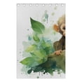 thumbnail image 4 of Monkey Leaves Black Out Curtains 72 Inch Length Curtains for Sliding Glass Doors Bedroom Living Room 2 Pack, 4 of 6