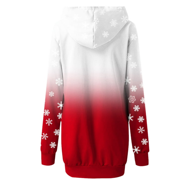 CAICJ98 Christmas Graphic Hoodies Women S Cute Hoodies Teen Girl Fall Jacket Oversized Sweatshirts Casual Drawstring Clothes Zip Up Y2k Hoodie With