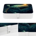 thumbnail image 4 of Whale PU Leather Jewelry Organizer Box with Removable Compartment and Portable Design for Necklace, Earring, and Jewelry Storage, 4 of 6