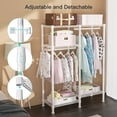 thumbnail image 6 of Ulif F1 Closet Organizer 4-Tier Adjustable Garment Rack for Small Spaces, 410lbs Capacity Metal Clothes Rack with 2 Hanging Rods , 31.2"W x 48"H, White, 6 of 8