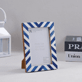 thumbnail image 5 of Handicrafts Home Picture Photo Frame Chevron Art Inspired Vintage Wall Décor Gift Frames - 4x6 Blue, 5 of 6
