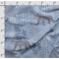 thumbnail image 2 of Soimoi Animals Print,Cotton Cambric, Quilting Fabric Sold by The Yard 42 Inch Wide, Medium Weight Cotton Fabric, SewingSupplies, Light Blue, 2 of 5