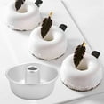 thumbnail image 3 of EeaseMX Molde de aleación de aluminio para hornear donas, mousse, chocolate, brownies, postres, donas y repostería (plateado)., 3 of 7