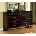thumbnail image 2 of Bowery Hill 9-Drawer Traditional Solid Wood Dresser in Walnut, 2 of 5