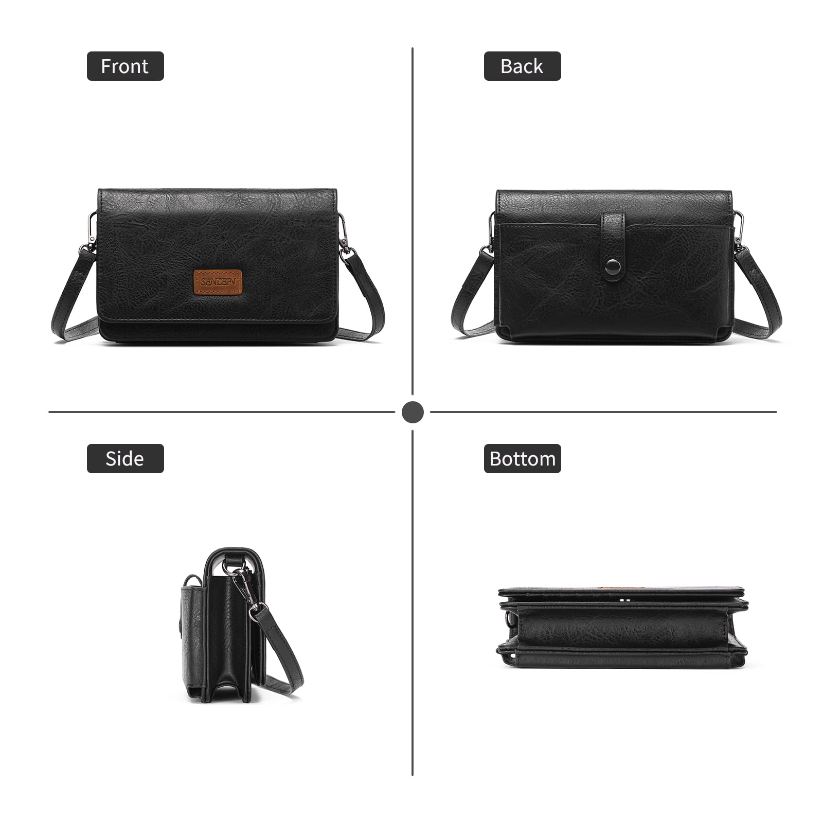 Sendefn Crossbody Bags For Women,Wallet Phone Purse Shoulder handbags Multi-Function Small RFID Clutch Card Holder