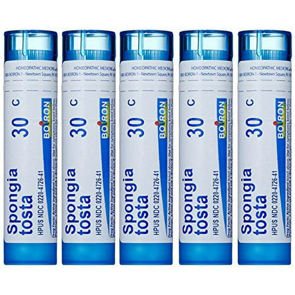 Boiron Spongia Tosta 30C (Pack of 5), Homeopathic Medicine for Croupy Cough
