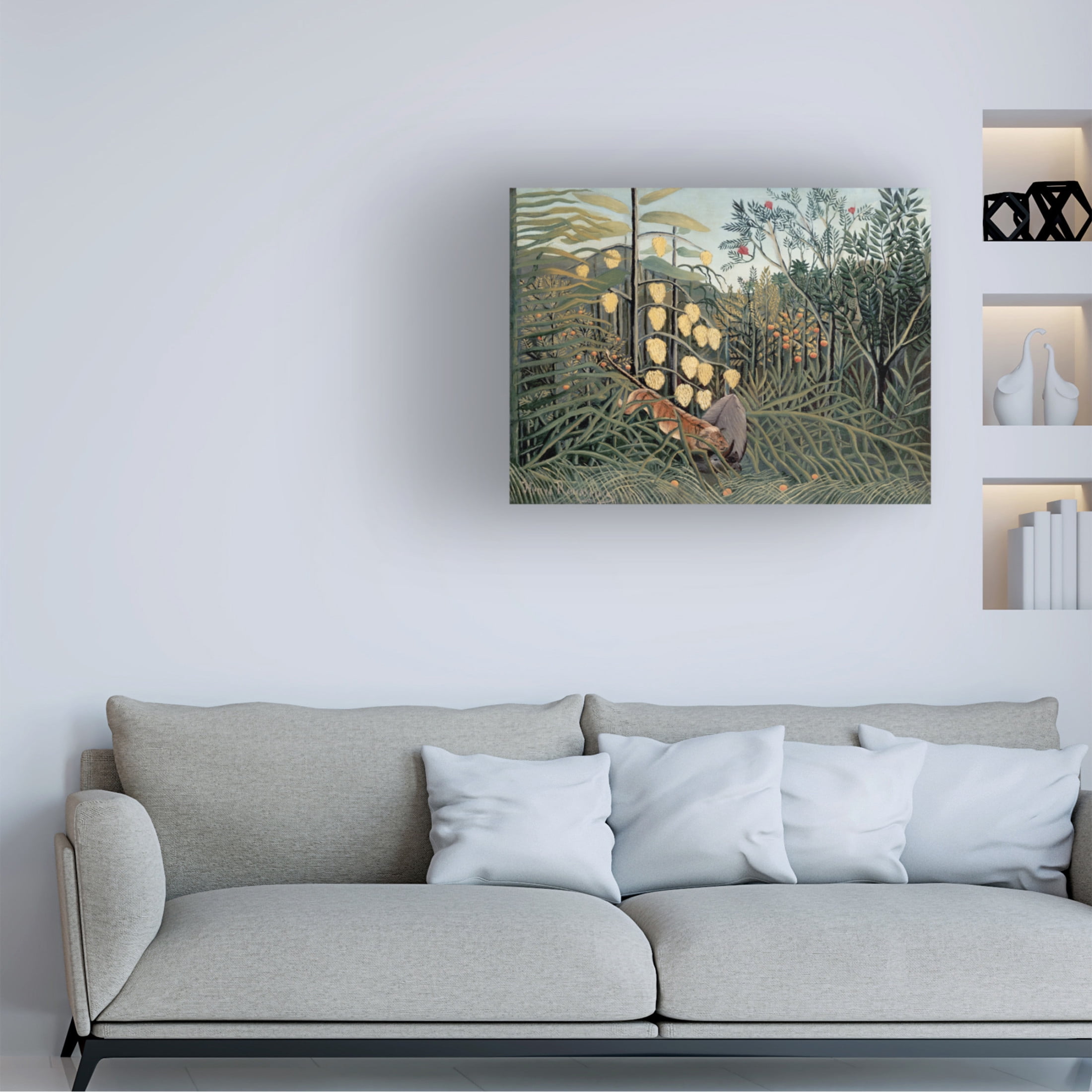 Trademark Fine Art Henri Rousseau Rousseau's Jungle II Canvas Wall Art