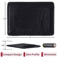 thumbnail image 3 of Alpine Swiss Men RFID Safe Minimalist Front Pocket Wallet Leather Thin Card Case, 3 of 9