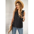 thumbnail image 4 of Women's Black Lace V Neck Tank Top, 4 of 9
