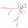 thumbnail image 6 of Bowknot Shaped Keychain Pendant Pearls Beaded Butterfly Knot Key Chain Fashionable Bow Ornament for Phones Car Key Bag, 6 of 10