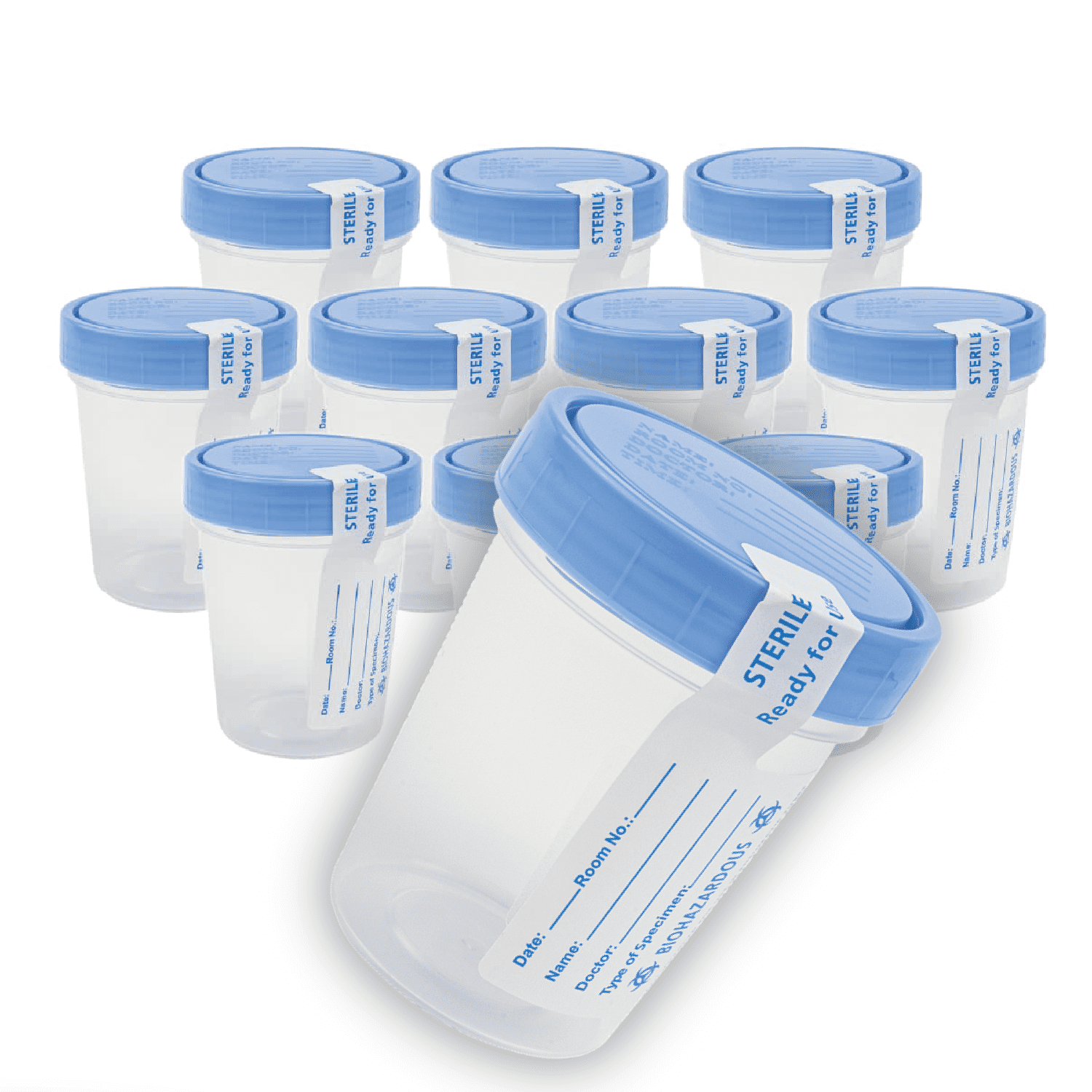 Dealmed Specimen Container with Screw on Leak Resistant Lid | Sterile Single Use Cup with Tamper Evident Seal | 4 oz. (1 Count)