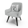 thumbnail image 3 of Gray Striped Ornate Letter Script E By Abc 16 X 16 Decorative Throw Pillow, 3 of 5