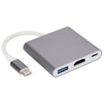 thumbnail image 2 of HD 4K Multi-function 3 In 1 Hub, PD Charging TYPE C To  Dock, For Laptop Tablet PC Mobile Phone Gray, 2 of 8