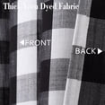thumbnail image 5 of Haperlare Kitchen Curtain 42"W x 63"L Buffalo Check Adjustable Tie Up Curtain Farmhouse Rod Pocket Window Curtain for Living Room, Black White, 1 Set, 5 of 6