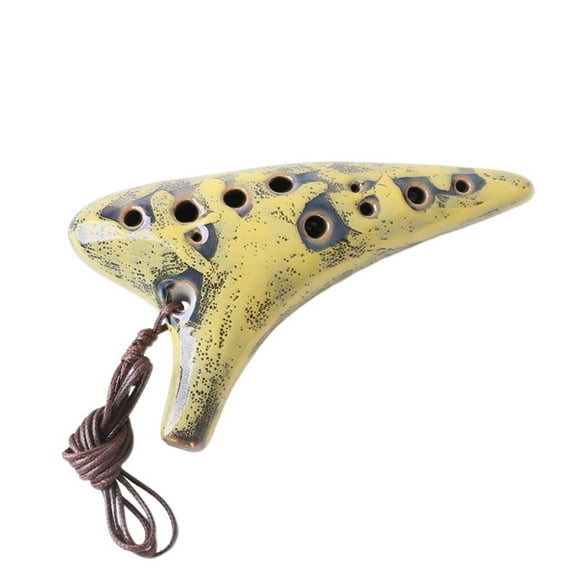 Instrumento musical Ocarina Alto C de 12 agujeros para intérprete profesional principiante (color mezclado)