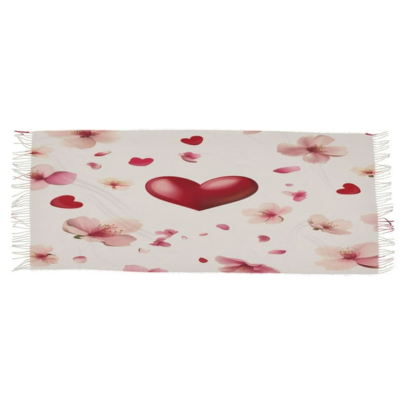 BZSMCE Women Scarf Pink Cherry Blossoms Simple Pattern Soft Warm Long Large Scarves