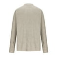 thumbnail image 3 of Aofany Pullover Henley Shirt For Men Solid Color Long Sleeve Round Neck Casual Sweatshirt, 3 of 5