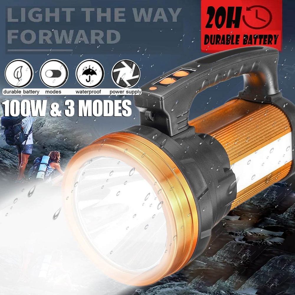 charger 3 way Camping Flashlight flash light lamp Torch Protable Searchlight 