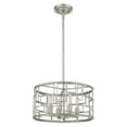 thumbnail image 1 of homeroots lighting 398317 Amoret 4-Light Antique Silver Convertible Pendant, 1 of 1