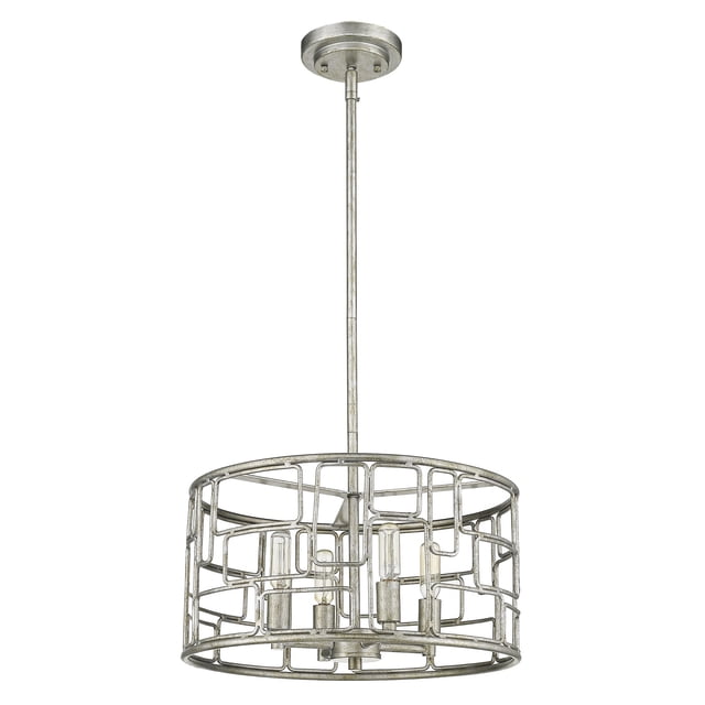 homeroots lighting 398317 Amoret 4-Light Antique Silver Convertible Pendant