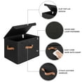 thumbnail image 6 of Granny Says Storage Bins with Lids, Extra Large Fabric Storage Boxes with PU Handles, Black, 2-Pack, 6 of 8