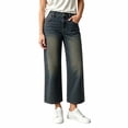thumbnail image 5 of VBVC Women's Straight Leg Cropped Jeans with Pockets , High Waisted Washed Denim Pants For Women, XS-2XL, 5 of 5