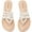 Beige 8023-229, variant on Ataiwee Women's Flat Slide Sandals, Fashion Strappy Braided Slip On Flat Summer Shoes.