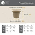 thumbnail image 2 of The HC Companies 17 Inch Round Classic Planter, Plastic Plant Pot, Chocolate, 2 of 5