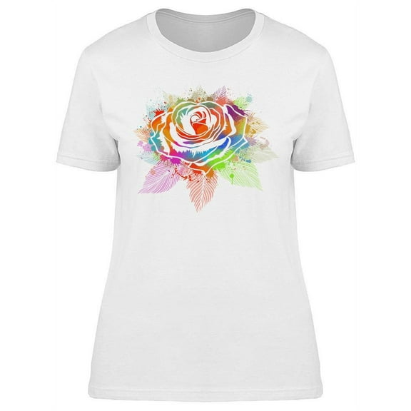 Multi-colored Rose T-Shirt Women -Image by Shutterstock, Female Large