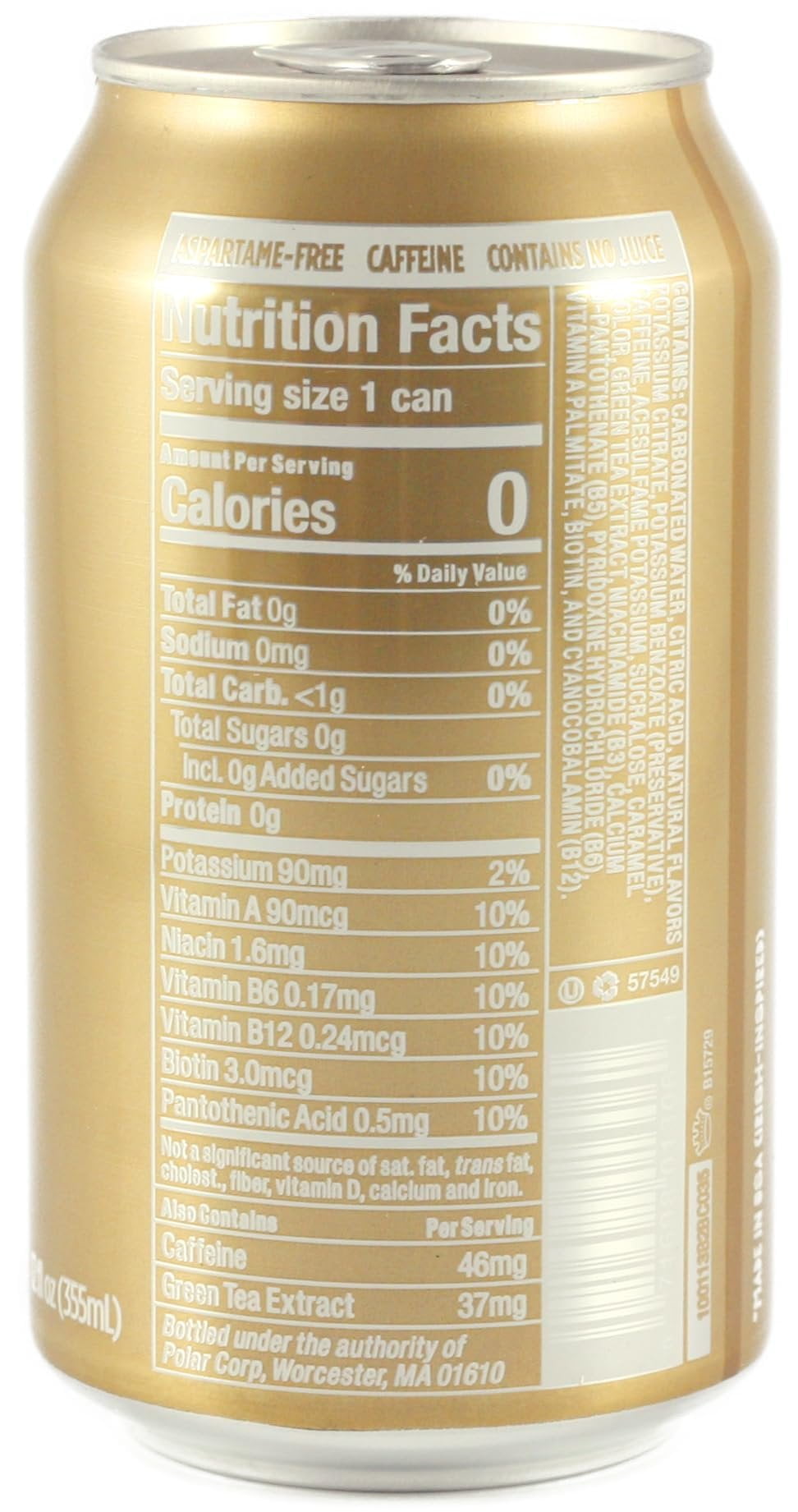KauffmanTreats Frannie Sparkling Beverage- Zero Calories & Sugar, Aspertame Free: 24-Ct Case 12 Oz. Cans Irish Ginger Ale