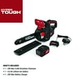 Hyper Tough 20V 4.0Ah Battery Powered 12" Brushless Chainsaw, HT22401