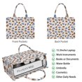 thumbnail image 2 of Large Capacity Tote Bag,Beige Background Football Helmets Pattern Handbag Fashion Luxury Tote Bag,15.7"x13"x 5.1" Inches,Laptop Compatible, 2 of 6