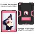 thumbnail image 3 of Dteck Shockproof Case For iPad Air 2, Heavy Duty Hybrid Kickstand Back Cover Black/Rose, 3 of 4