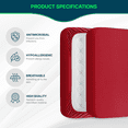 thumbnail image 6 of IR Imperial Rooms Fitted Sheet Deep Pocket Extra Soft Brushed Microfiber 1800 Series Red Queen, 6 of 9