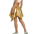 thumbnail image 5 of Abtuhar Girls Summer Skirt Solid Color Shiny Pleated High Waist Party Prom Casual Fashion Skirt, 5 of 5