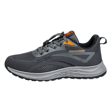 Sopiago Mens Non-Slip Athletic Shoes Running Comfortable Round Toe Walking Shoes Jogging Sneakers for Men Dark Gray 9.5