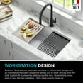 thumbnail image 4 of Kraus Bellucci Workstation 33 in. Undermount Granite Composite Single Bowl Kitchen Sink in White with Accessories with Waste Guard Continuous Feed Garbage Disposal, 4 of 12