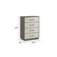 thumbnail image 5 of Gem Modern Style two tone 4-Drawer Chest Made with wood in light Beige & Brown, 5 of 7