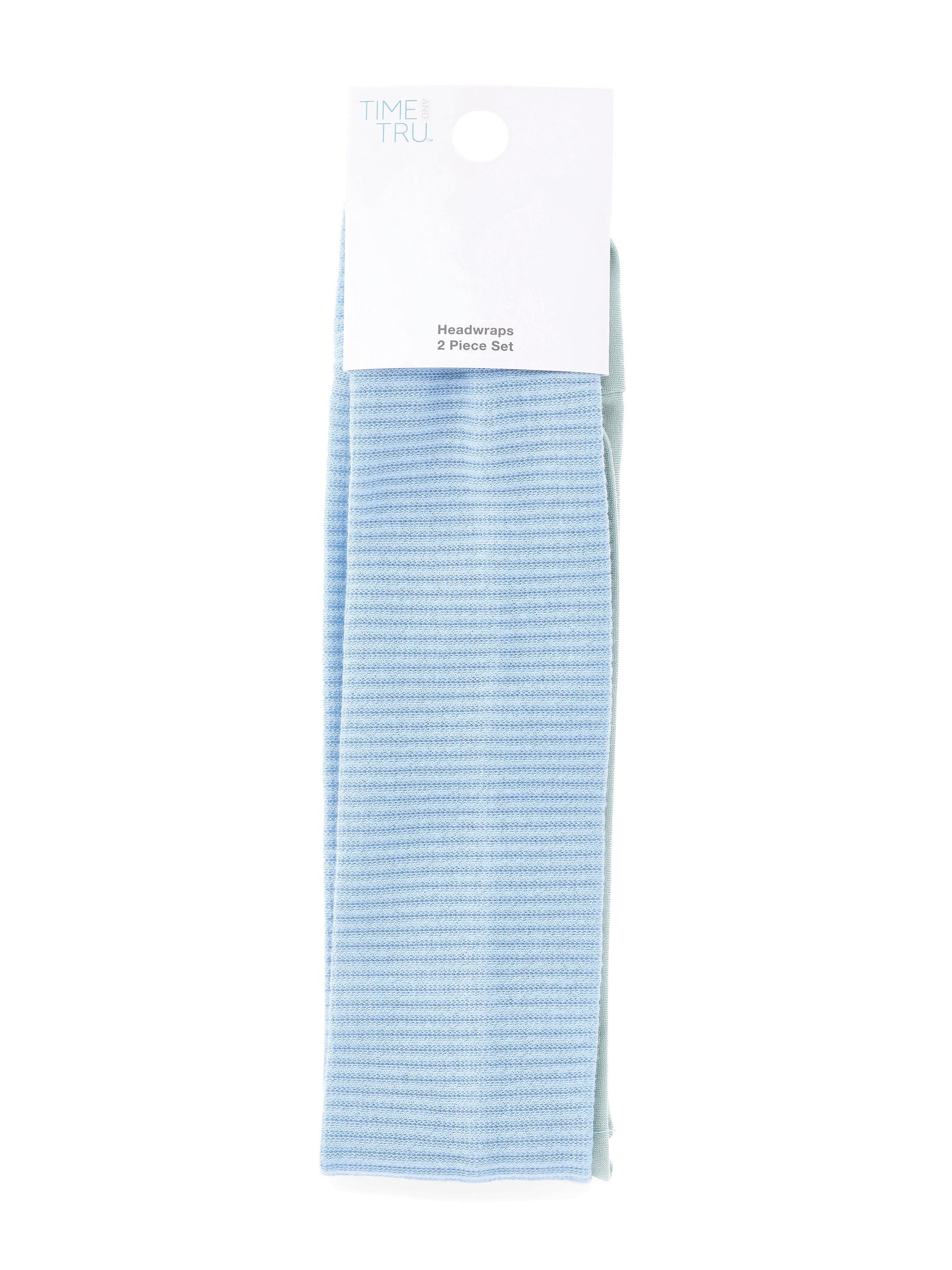 Time and Tru Women's 2-Pack Headwrap, Light Blue