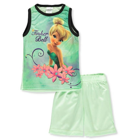 Disney Tinker Bell Girls' 2-Piece Shorts Set Outfit