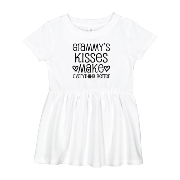 Inktastic Grammy Kisses for Granddaughter Girls Baby Dress
