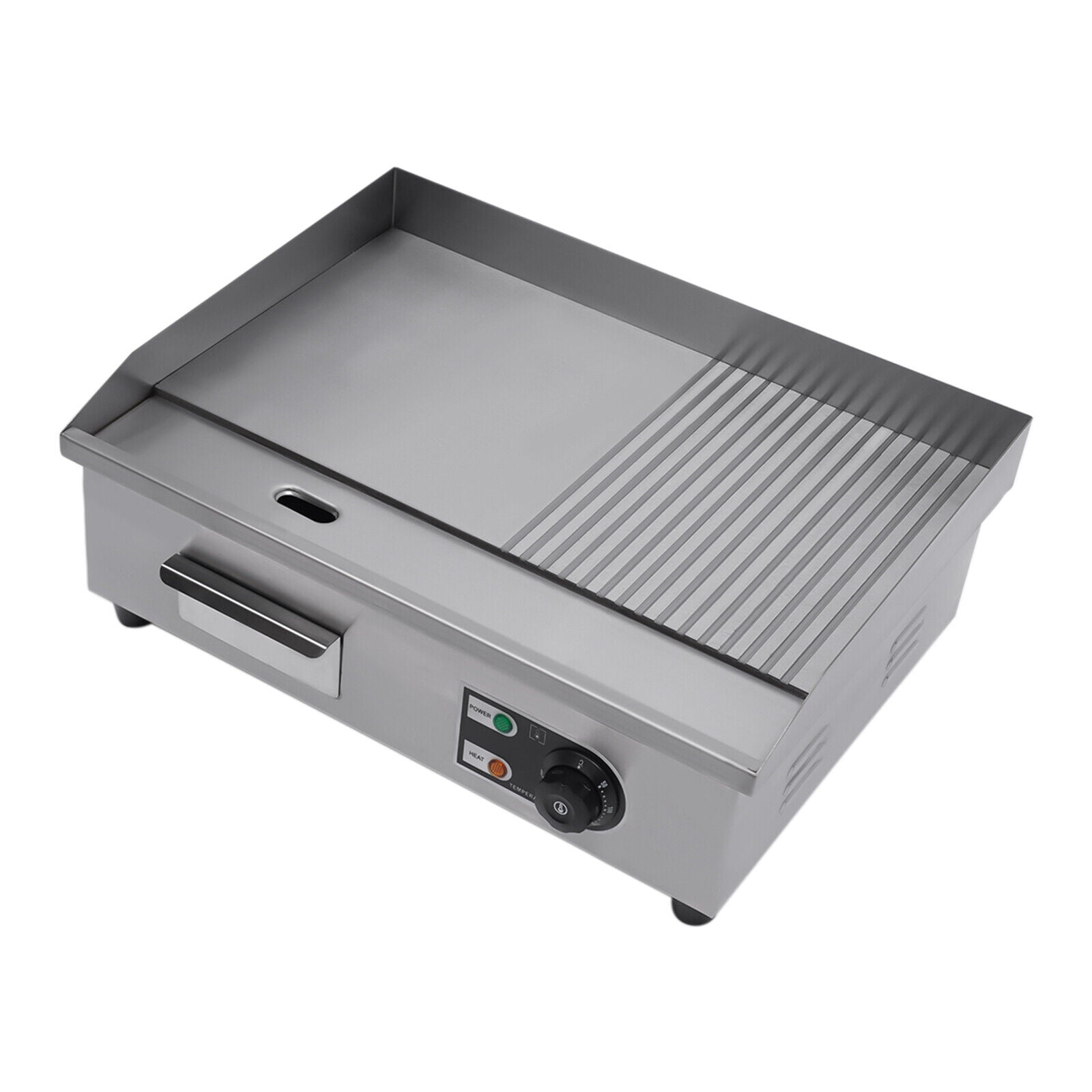 Electric Griddle Flat Top Grill 1300W Hotplate BBQ Commercial Kitchen Hot  plate Electric Countertop Griddle Machine 122°F to 572°F 1.02*18.90*8.07  inch 