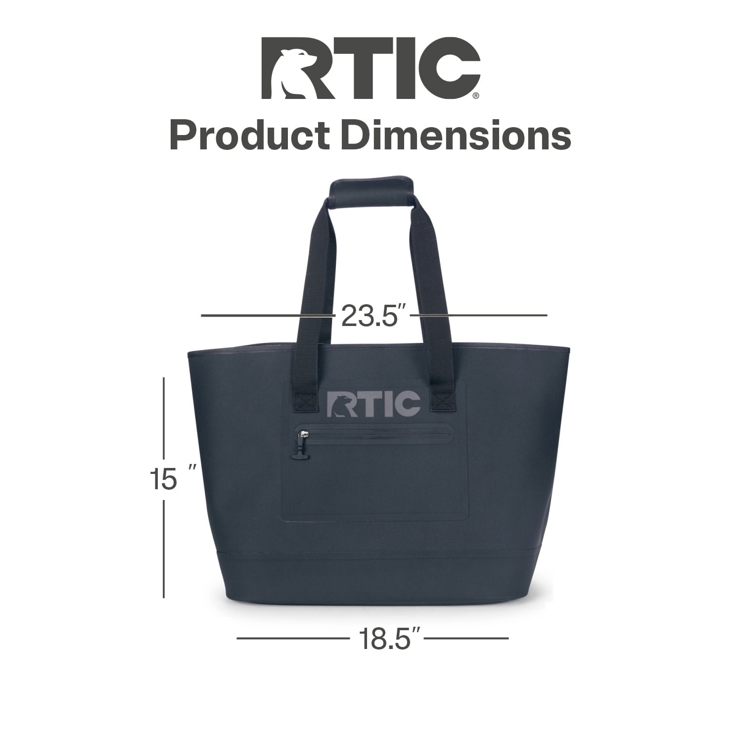 RTIC Ultra-Tough Tote Bag, 40 Ltr Fully Waterproof Bag, Navy