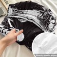 thumbnail image 4 of Twin Sze Fitted Sheet Set - Happy Halloween 2 Piece Bedding Sets 16" Deep Pocket Fitted Sheet with 1 Pillowcase, Fall Spooky Skeleton Retro Black Brushed Microfiber Hotel Luxury Bed Sheets, 4 of 9
