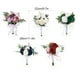 thumbnail image 5 of Minnieouse Durabilidad duradera de plástico: rosas artificiales realistas para ramos de boda y decoración de fiestas Ropa, zapatos y accesorios Miscelánea Verde+Blanco 22*29, 5 of 6