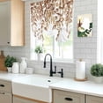 thumbnail image 5 of Eucalyptus Leaves Balloon Curtains 63 Inch Length for Living Room/Bedroom, Brown Summer Botanical Weeping Rod Pocket Privacy Door Curtains Decorative Tie Up Shade for Window 52"x63", 5 of 8