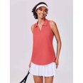 thumbnail image 6 of Pinspark Womens Polo Shirts Sun Protection Collar Golf Tops V-Neck Racerback Tennis Tank Lightweight Workout Shirts Summer Solid Pickleball Top, 6 of 6
