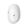 thumbnail image 3 of Juno 59 Inch Freestanding Bathtub in Matte White with Matte Black Drain and Overflow Trim, 3 of 5
