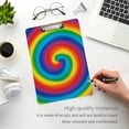 thumbnail image 6 of FMSHPON Beautiful Colors Rainbow Circle Abstract Swirl Clipboard Hardboard Wood Nursing Clip Board and Pull for Standard A4 Letter 13x9 inches, 6 of 6