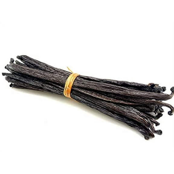 20 Large Tahitian Vanilla Beans - Vacuum Sealed Grade B Vanilla Pods - 5-6 Inches - Premium Flavor for Baking, Homemade Extract, Vanilla Paste, Brewing, Coffee, and Cooking